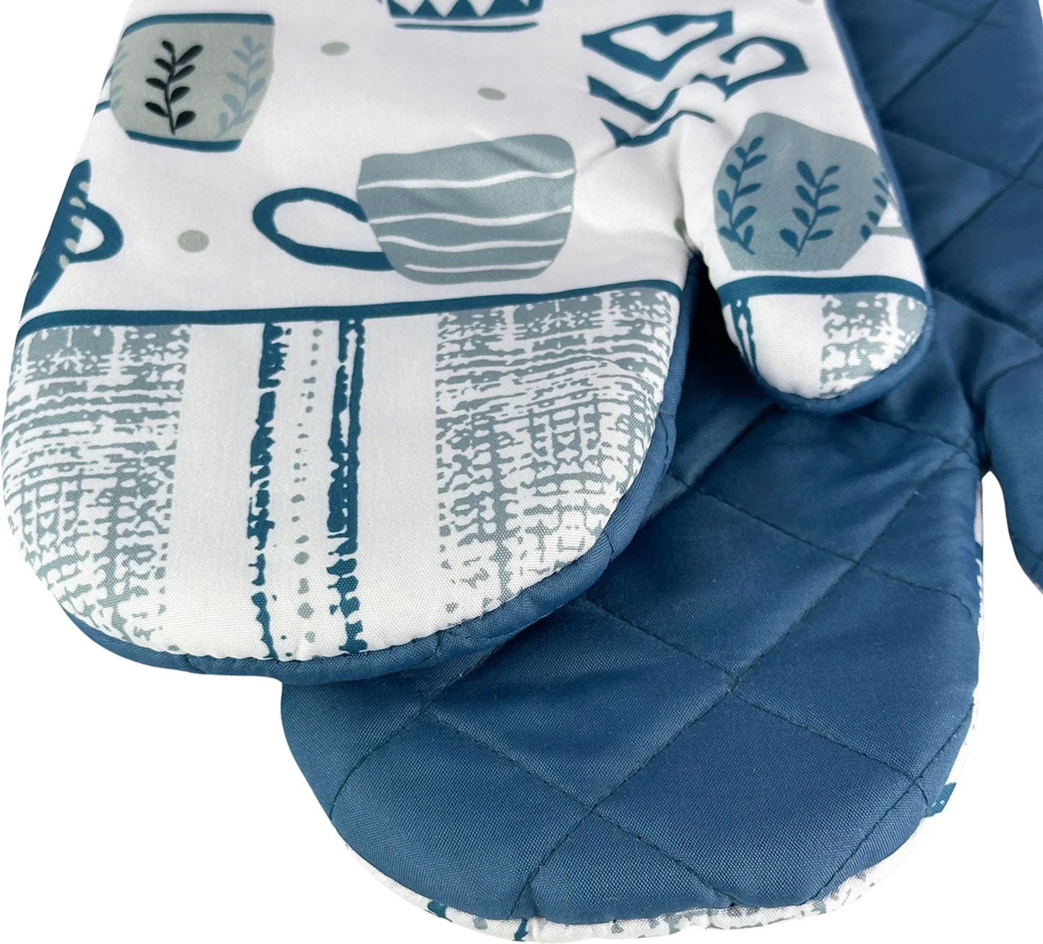 Hitzebeständige Küchenhandschuhe mit Magnet – 2er-Set, Blau